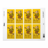 HONIEBEN EN WILDE ROZEN , DIERENWAXSEAL ETIKET (Full Sheet)