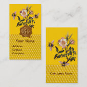 HONIEBEN EN WILDE ROZEN , DIERENWAXSEAL VISITEKAARTJE (Voorkant / Achterkant)