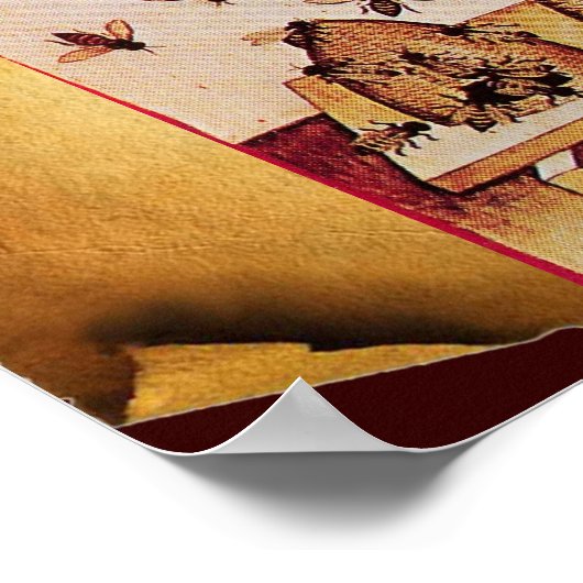 HONIG, BEEKEEPING, BEEKEEPER PARCHMENT POSTER (Hoek)
