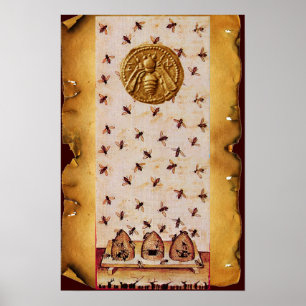 HONIG, BEEKEEPING, BEEKEEPER PARCHMENT POSTER