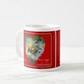 Honigbij op Asters Valentine Koffiemok (Voorkant links)