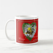 Honigbij op Asters Valentine Koffiemok (Links)