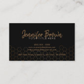 Honigraat Bijenboerderij Imkerij Biologisch Goud Visitekaartje (Achterkant)