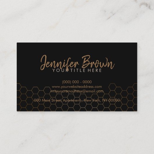 Honigraat Bijenboerderij Imkerij Biologisch Goud Visitekaartje (Achterkant)