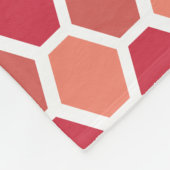 Honigraat in roodtinten fleece deken (Hoek)