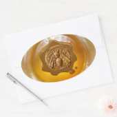 HONIJN BEEKEEPER BEEKEEPER BROWN WAX SEAL OVALE STICKER (Envelop)