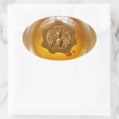 HONIJN BEEKEEPER BEEKEEPER BROWN WAX SEAL OVALE STICKER (Tas)