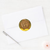HONIJN BEEKEEPER BEEKEEPER BROWN WAX SEAL RONDE STICKER (Envelop)