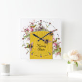 HONIJN EN PINKCYCLAMENS, BEEKEEPER VIERKANTE KLOK (Huis)