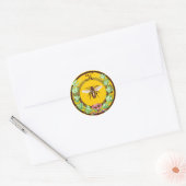 HONIJN, WREATS MET OAK LEAVES MONOGRAM RONDE STICKER (Envelop)