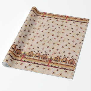 HONIJNBEDRAG, BEEKEEPING-BEEKEEPER-VOORZIENINGEN CADEAUPAPIER