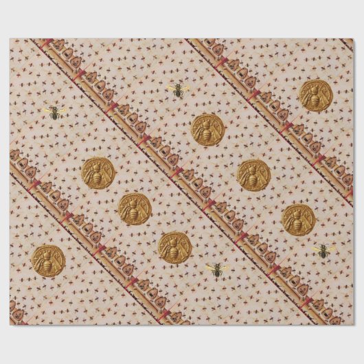 HONIJNBEDRAG, BEEKEEPING-BEEKEEPER-VOORZIENINGEN CADEAUPAPIER (Vlak)