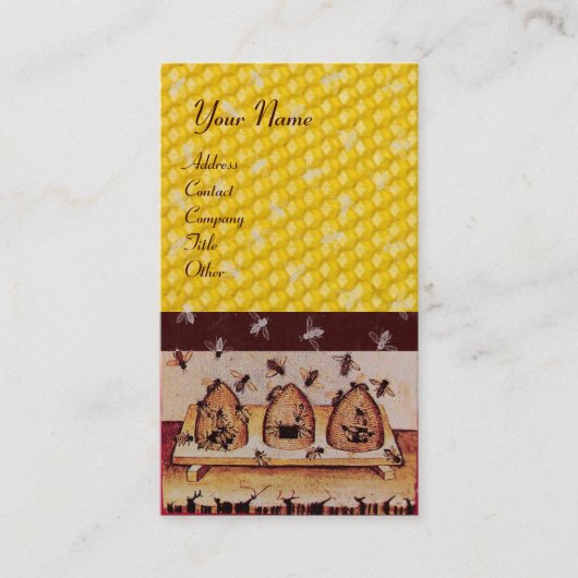 HONIJNBEDRIJF, BEEKEEPING, RUNDVLEES VISITEKAARTJE (Voorkant)