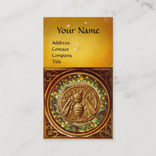 HONIJNBEDRIJF, RUNDVLEES, BEEKEEPER APIRIST MONOGR VISITEKAARTJE (Voorkant)