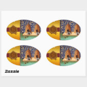 HONIJNBEE, BROWN WAX SEAL MONOGRAM OVALE STICKER (Vel)