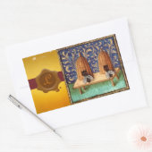 HONIJNBEE, BROWN WAX SEAL MONOGRAM RECHTHOEKIGE STICKER (Envelop)