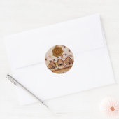 HONIJNBEE, BROWN WAX SEAL MONOGRAM RONDE STICKER (Envelop)