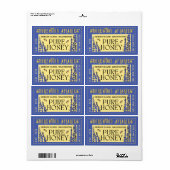 Honing 2 "x 3,75" Lavendel en geel bijenetiket Etiket (Full Sheet)