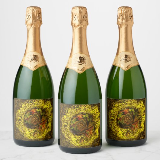 Honing abstract sparkling wijnetiket (Flessen)