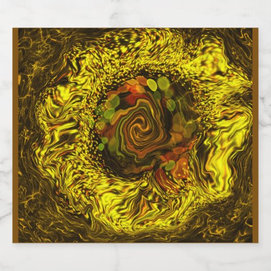 Honing abstract sparkling wijnetiket (Enkel label)