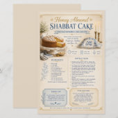Honing Amandel Sjabbat Cake, Vintage Blauwe Rustie (Voorkant / Achterkant)