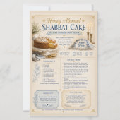Honing Amandel Sjabbat Cake, Vintage Blauwe Rustie (Voorkant)