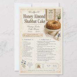 Honing Amandel Sjabbat Cake - Vintage Sjabbat Cake
