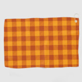Honing Amber Buffalo Check Golfhanddoek (Horizontaal)