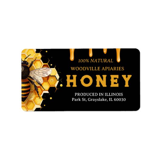 Honing Apiary Container Label (Voorkant)