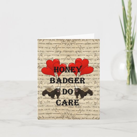 Honing badger do care feestdagen kaart (Voorkant)