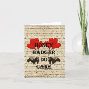 Honing badger do care feestdagen kaart