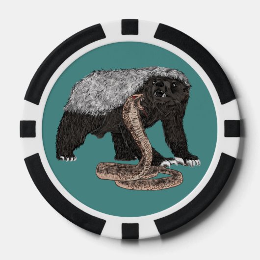 Honing Badger en Slang Poker Chips (Voorkant)