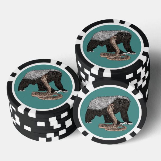 Honing Badger en Slang Poker Chips (Opstapeling)