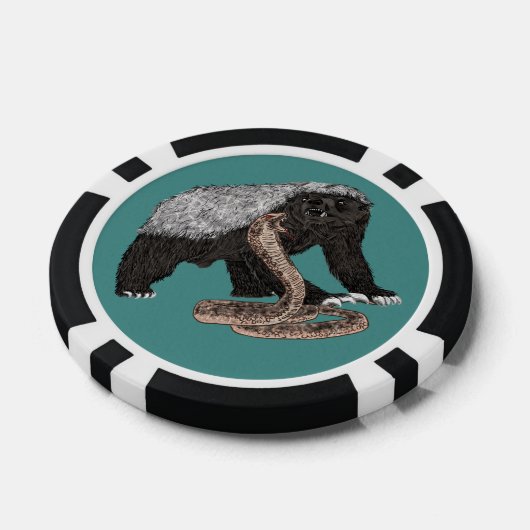 Honing Badger en Slang Poker Chips (Enkel)