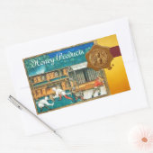 HONING BEE, BEEKEEPER BROWN WAX SEAL RECHTHOEKIGE STICKER (Envelop)