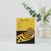 HONING BEE, BEEKEEPER BROWN WAX SEAL VISITEKAARTJE (Staand voorkant)