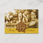 HONING BEE, BEEKEEPER BROWN WAX SEAL VISITEKAARTJE (Achterkant)