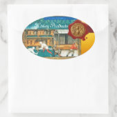 HONING BEE, BEEKEEPER RODE WAX SEAL OVALE STICKER (Tas)