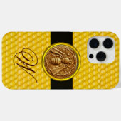 HONING BEE, BEEKEPER MONOGRAM Case-Mate iPhone CASE (Achterkant (horizontaal))