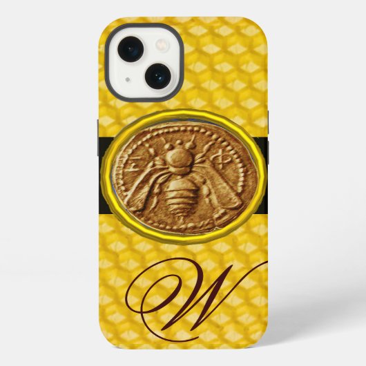 HONING BEE, BEEKEPER MONOGRAM iPhone HOESJE (Achterkant)