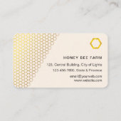 Honing Bee Keeper Honingraat Apiarist Gold imker Visitekaartje (Achterkant)