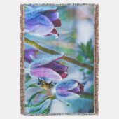 Honing Bee Magenta Bloem Springtime Kleurrijk Deken (Voorkant Verticaal)