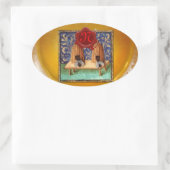 HONING BEE, RODE WAX SEAL MONOGRAM OVALE STICKER (Tas)