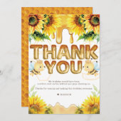 Honing Bee Verjaardag I Baby shower Bedankkaart (Voorkant / Achterkant)