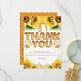 Honing Bee Verjaardag I Baby shower Bedankkaart