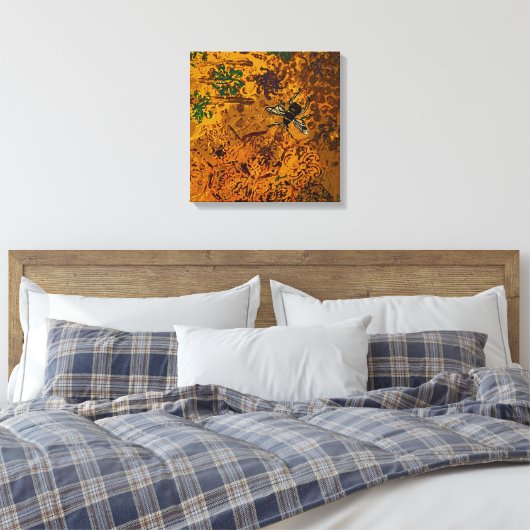 Honing Bee Wrapped Canvas Print (Insitu (Slaapkamer))