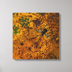 Honing Bee Wrapped Canvas Print