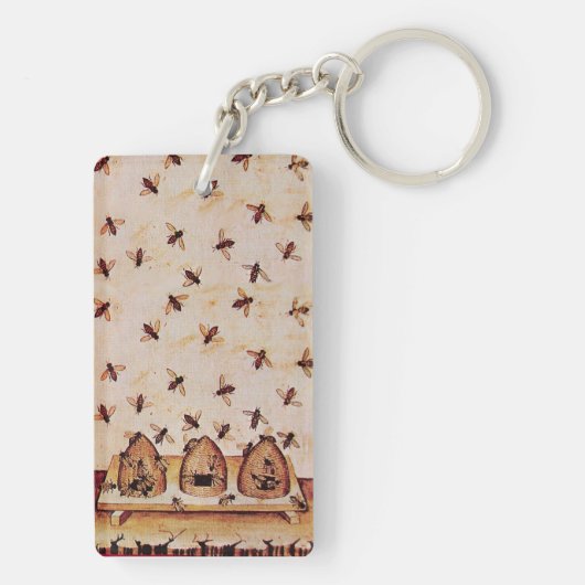 HONING, BEEKEEPEN, RUNDVLEES SLEUTELHANGER (achterkant)