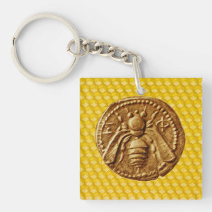 HONING, BEEKEEPEN, RUNDVLEES SLEUTELHANGER