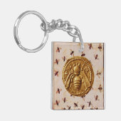 HONING, BEEKEEPEN, RUNDVLEES SLEUTELHANGER (Voorkant Links)